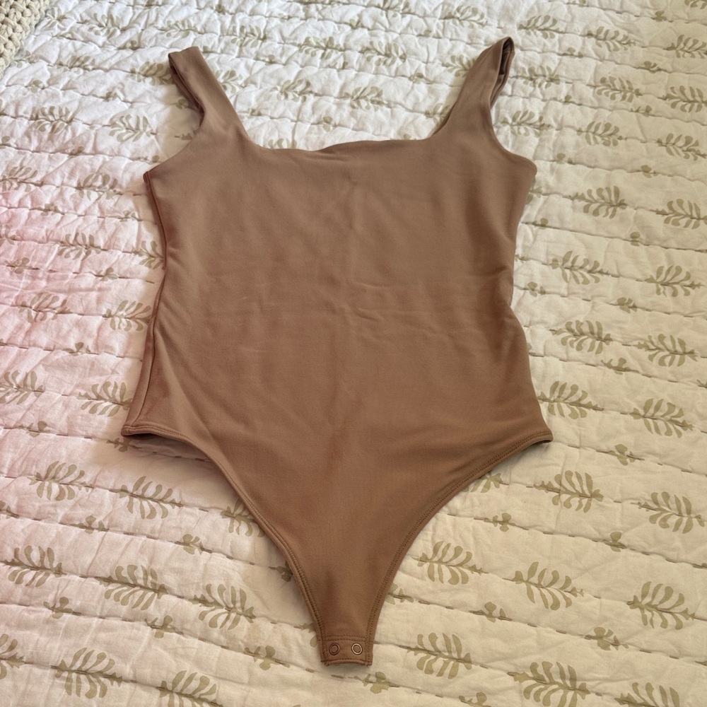 Abercrombie & Fitch Beige Thong Bodysuit